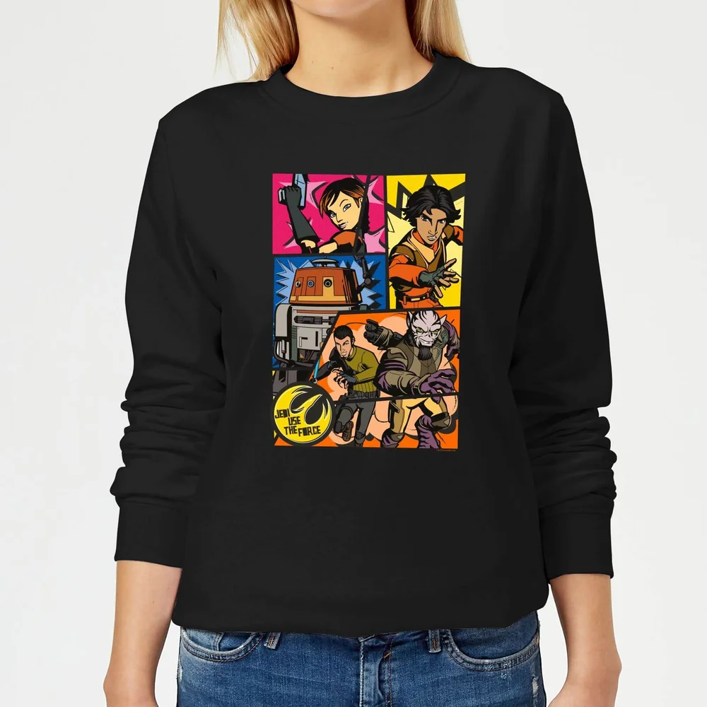 Star Wars Rebels Comic Strip Women's Sweatshirt - Black - S Image 1