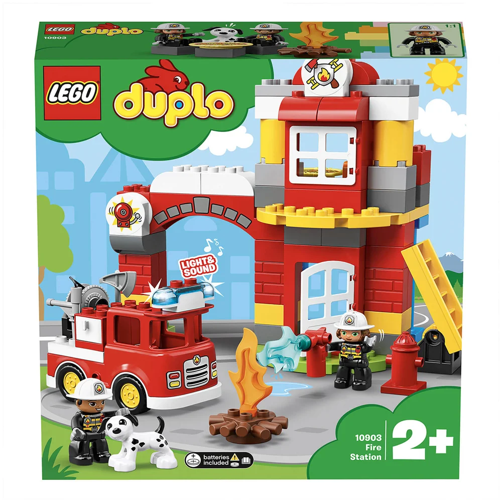 LEGO DUPLO Town: Fire Station Building Bricks Set (10903) Image 1