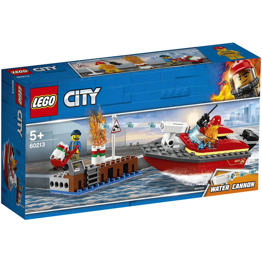 LEGO City: Dock Side Fire Boat Bath Toy with Firemen (60213) Image 1