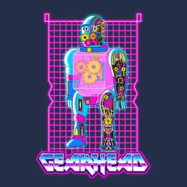 Rick and Morty Gearhead Men's T-Shirt - Navy