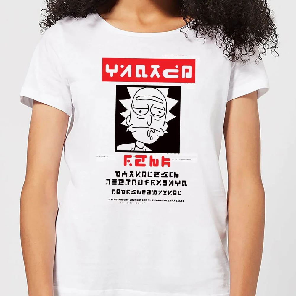 Rick and Morty Wanted Rick Women's T-Shirt - White - S Image 1