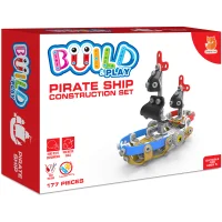 Build & Play Kids Pirate Ship Construction Set Toy - undefined undefined