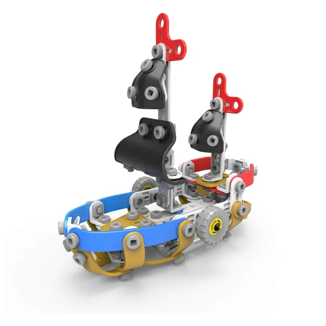 Build & Play Kids Pirate Ship Construction Set Toy