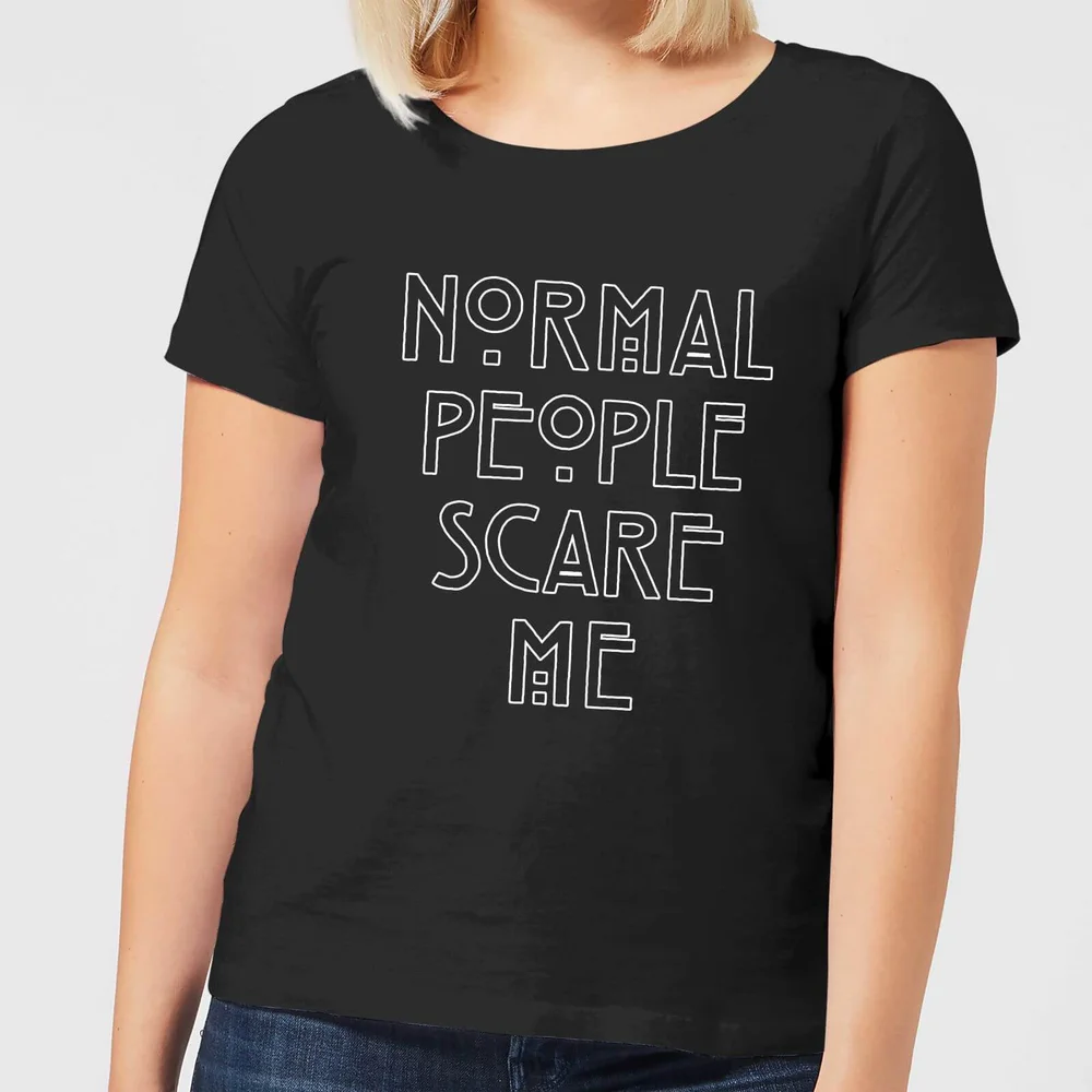 American Horror Story Normal People Scare Me Outline Women's T-Shirt - Black - XS - Black Image 1