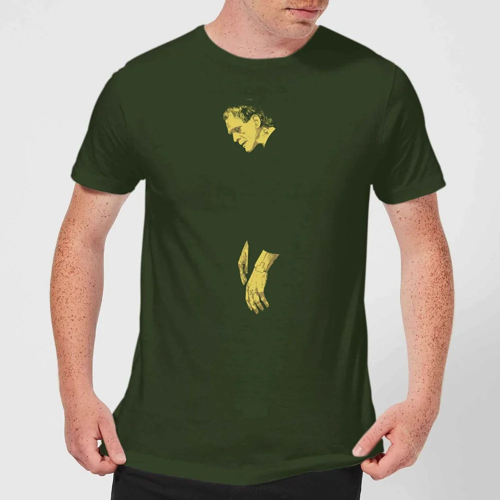 Universal Monsters Frankenstein Illustrated Men's T-Shirt - Forest Green - S Image 1