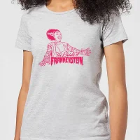Universal Monsters Bride Of Frankenstein Crest Women's T-Shirt - Grey - undefined undefined