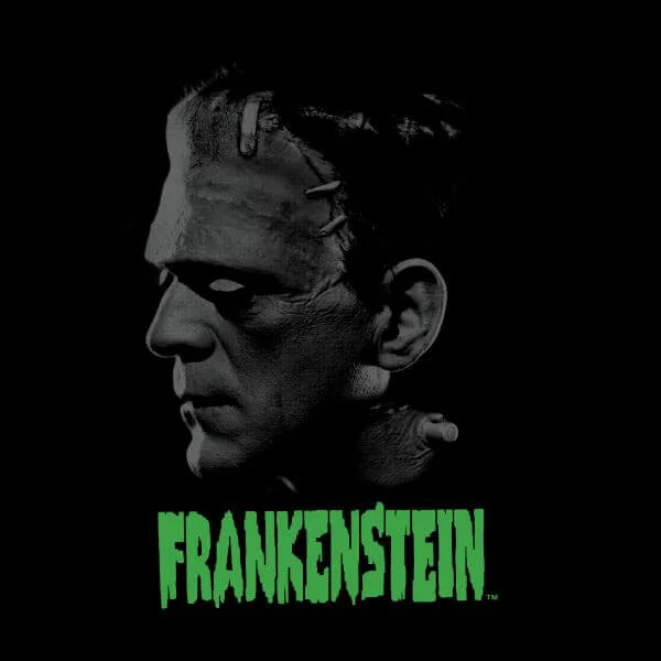Universal Monsters Frankenstein Greyscale Women's T-Shirt - Black