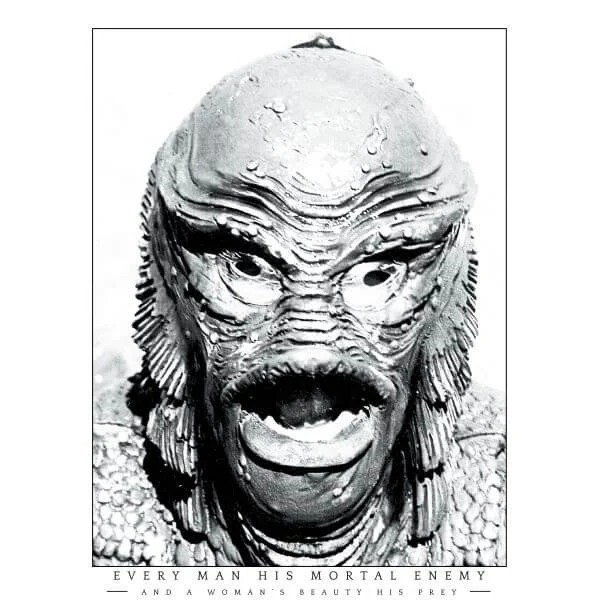 Universal Monsters Creature From The Black Lagoon Portrait Women's T-Shirt - White