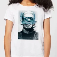 Universal Monsters Frankenstein Glitch Women's T-Shirt - White - undefined undefined
