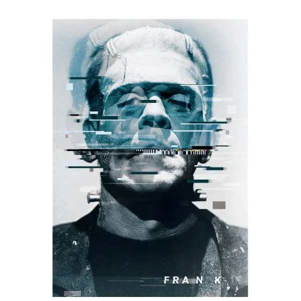 Universal Monsters Frankenstein Glitch Women's T-Shirt - White