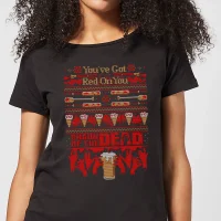 Shaun Of The Dead You've Got Red On You Christmas Women's T-Shirt - Black - undefined undefined