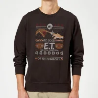 E.T. the Extra-Terrestrial Be Good or No Presents Christmas Sweatshirt - Black - undefined undefined