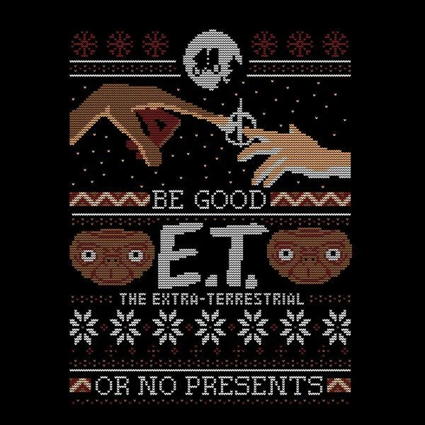E.T. the Extra-Terrestrial Be Good or No Presents Women's T-Shirt - Black