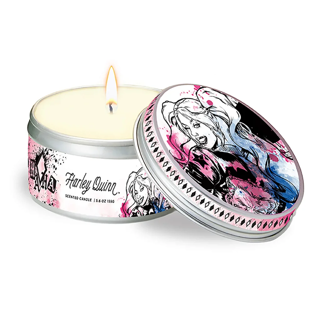 DC Comics (Large) Scented Tin Candle - Harley Quinn Image 1