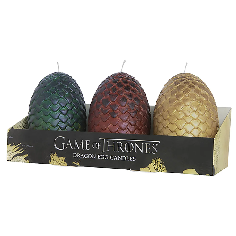 Game of Thrones Sculpted Candles Eggs (Set of 3) Image 1