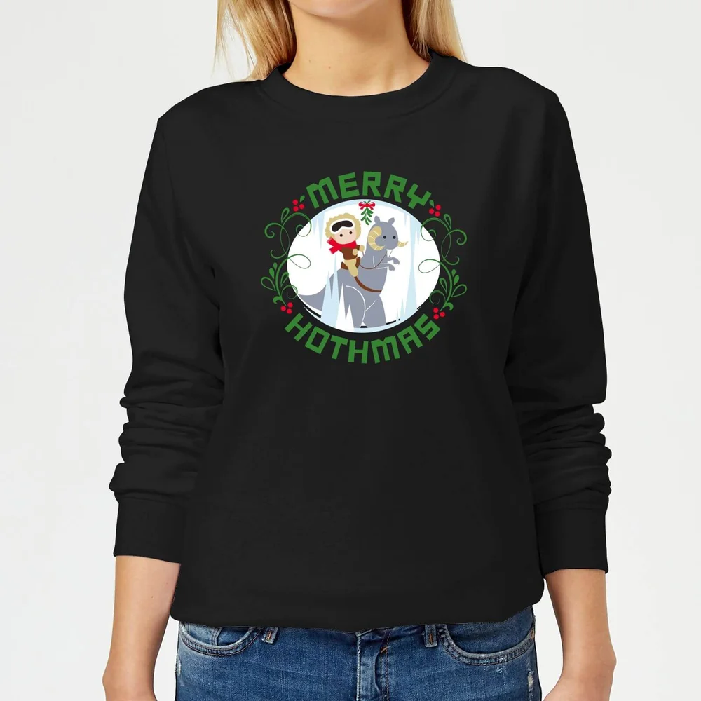 Star Wars Merry Hothmas Women's Christmas Jumper - Black - XS Image 1