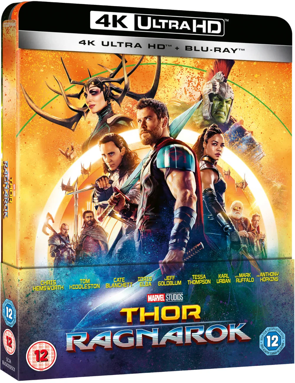 Thor Ragnarok 4K Ultra HD - Zavvi Exclusive Lenticular Edition SteelBook (Includes 2D Blu-ray) Image 1