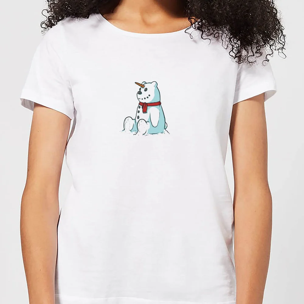 Unicorn Snowman Women's Christmas T-Shirt - White - XS - White Image 1