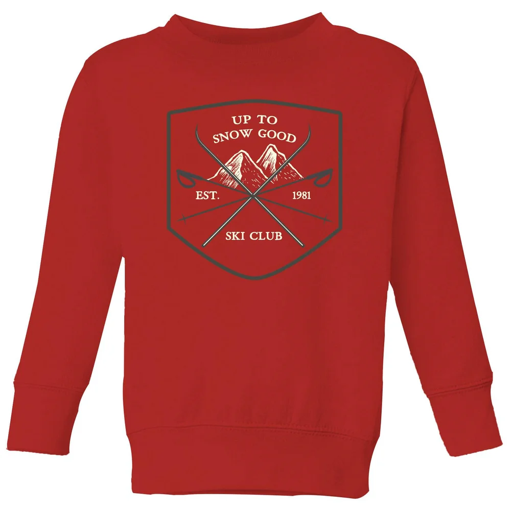Up To Snow Good Kids' Christmas Sweatshirt - Red - 3-4 Years - Red Image 1