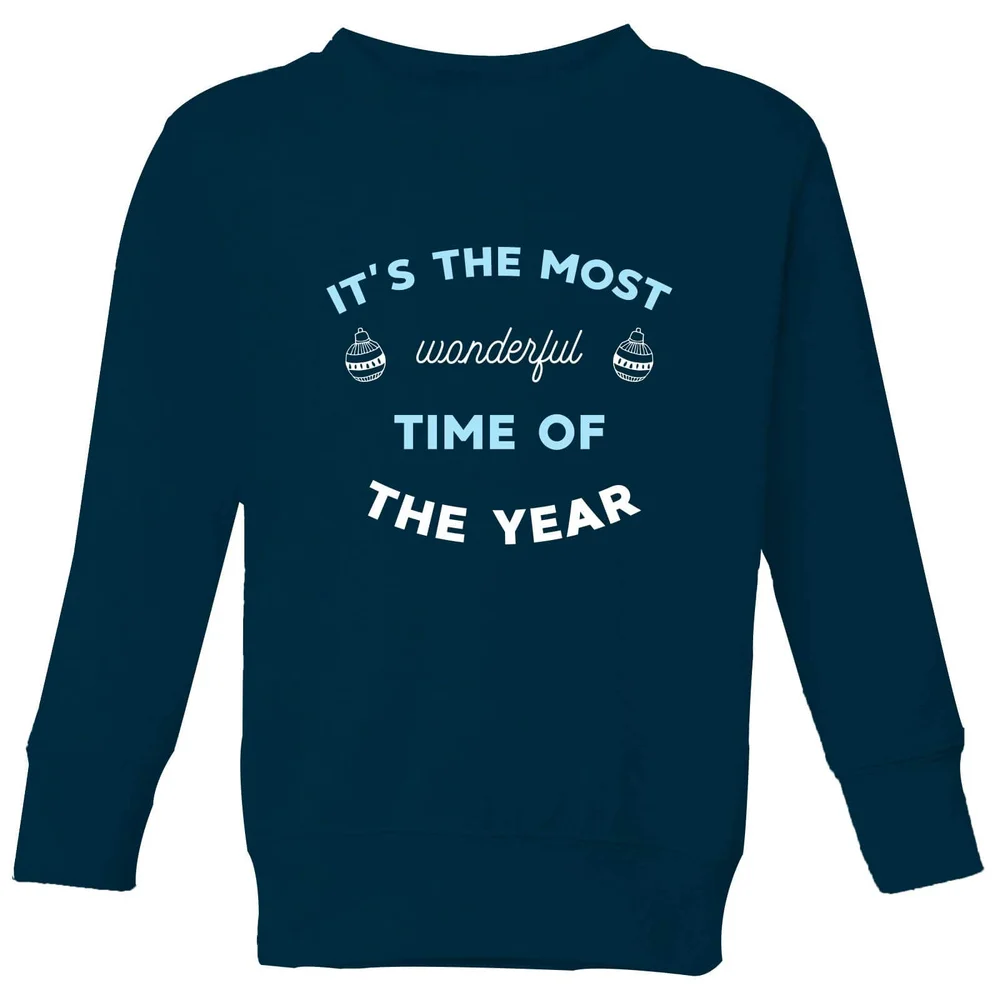 It's The Most Wonderful Time Of The Year Kids' Christmas Sweatshirt - Navy - 3-4 Years - Navy Image 1
