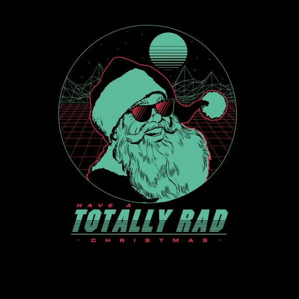 Totally Rad Christmas Women's T-Shirt - Black