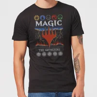 Magic The Gathering Colours Of Magic Knit Men's Christmas T-Shirt - Black - undefined undefined