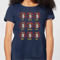 Elf Faces Women's Christmas T-Shirt - Navy - undefined undefined