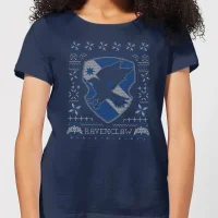 Harry Potter Ravenclaw Crest Women's Christmas T-Shirt - Navy - undefined undefined
