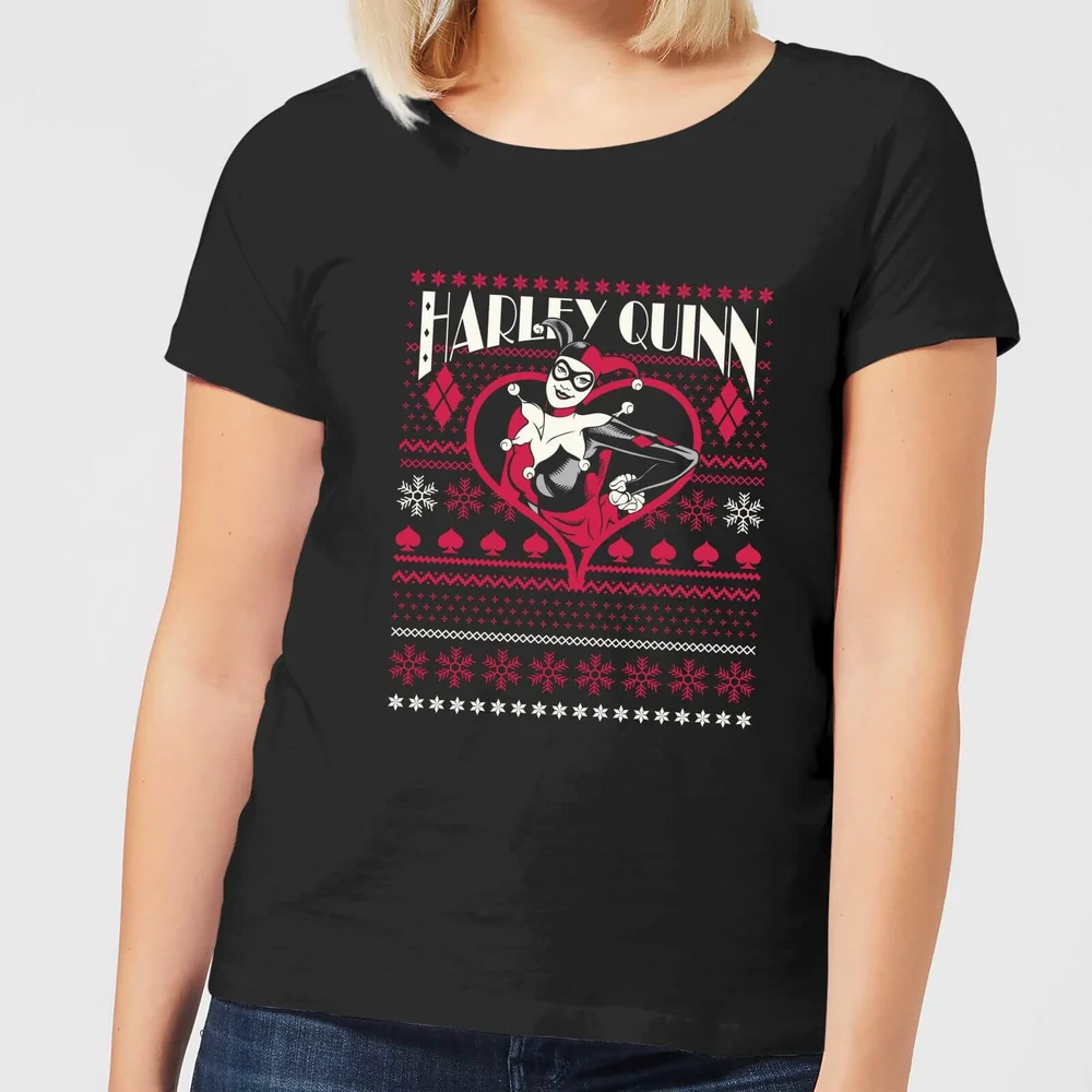 DC Harley Quinn Women's Christmas T-Shirt - Black - XS Image 1