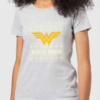 DC Wonder Woman Women's Christmas T-Shirt - Grey - undefined undefined