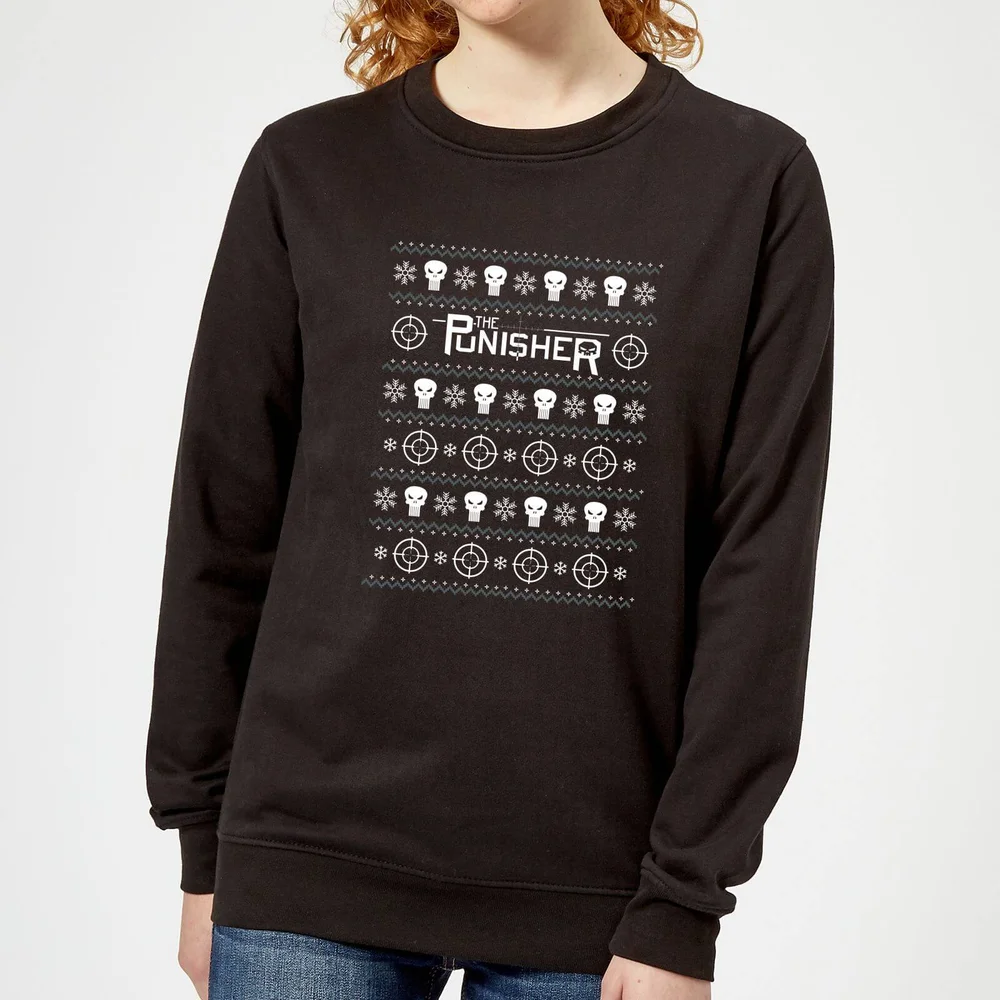 Marvel Punisher Women's Christmas Jumper - Black - XS Image 1