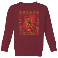 Harry Potter Gryffindor Crest Kids' Christmas Sweatshirt - Burgundy - undefined undefined