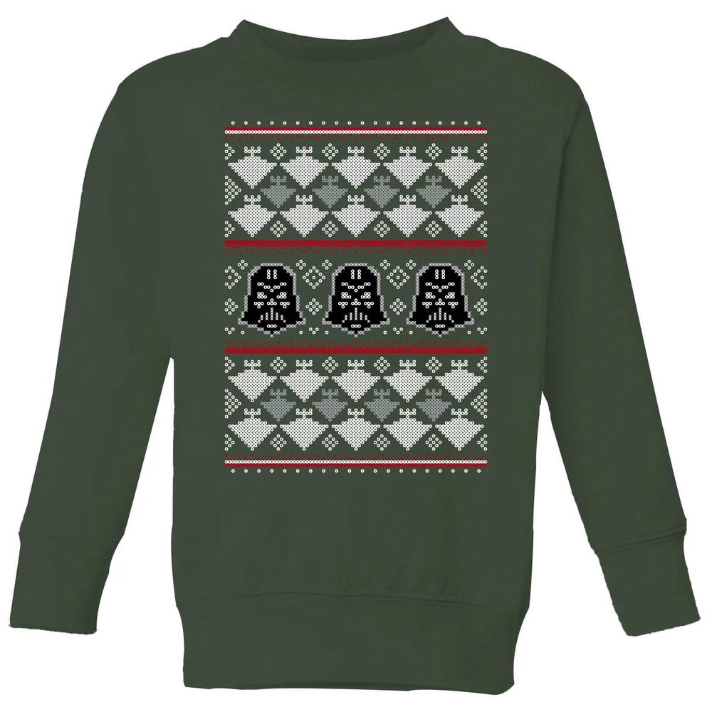 Star Wars Imperial Darth Vader Kids' Christmas Jumper - Forest Green - 3-4 Years Image 1
