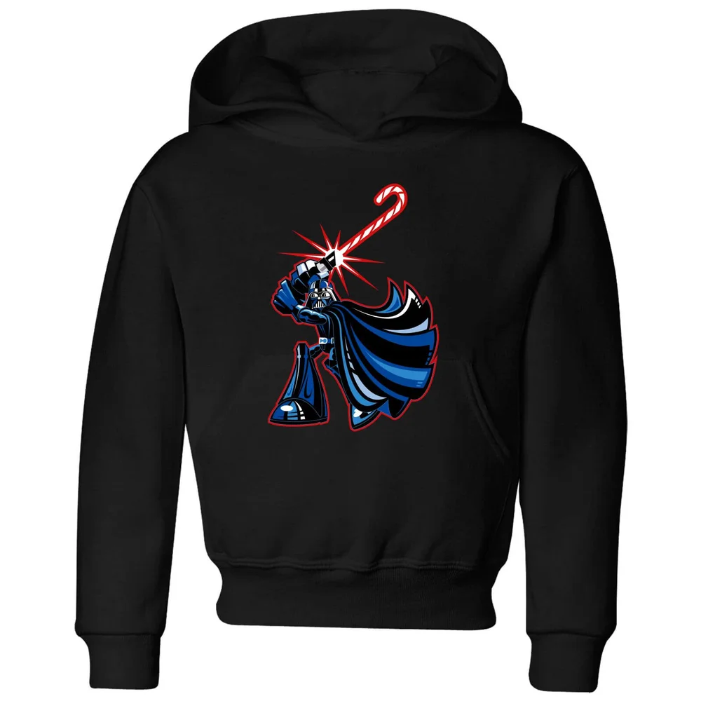 Star Wars Candy Cane Darth Vader Kids' Christmas Hoodie - Black - 3-4 Years Image 1