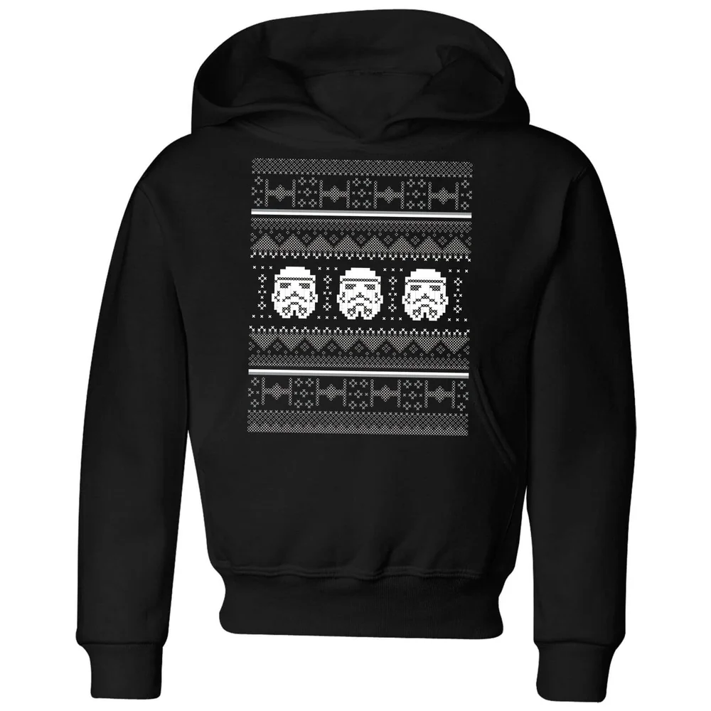 Star Wars Stormtrooper Knit Kids' Christmas Hoodie - Black - 3-4 Years Image 1