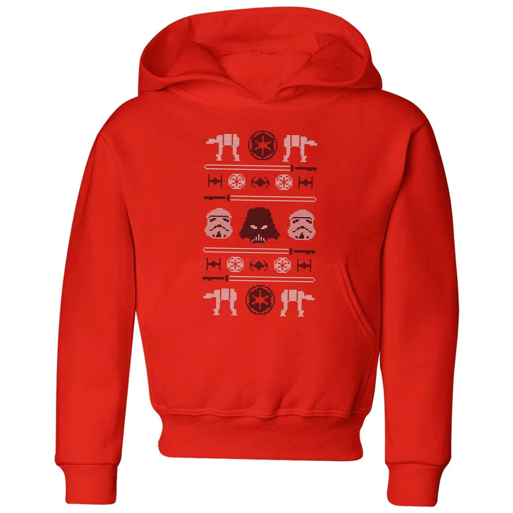 Star Wars Imperial Knit Kids' Christmas Hoodie - Red - 3-4 Years Image 1