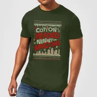 Elf Cotton-Headed-Ninny-Muggins Knit Men's Christmas T-Shirt - Forest Green - undefined undefined