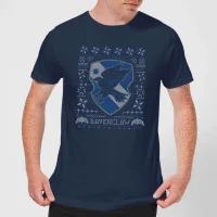 Harry Potter Ravenclaw Crest Men's Christmas T-Shirt - Navy - undefined undefined