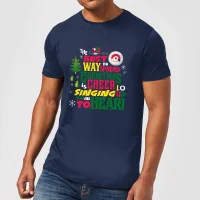 Elf Christmas Cheer Men's Christmas T-Shirt - Navy - undefined undefined