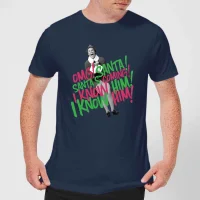 Elf Santa! I Know Him! Men's Christmas T-Shirt - Navy - undefined undefined