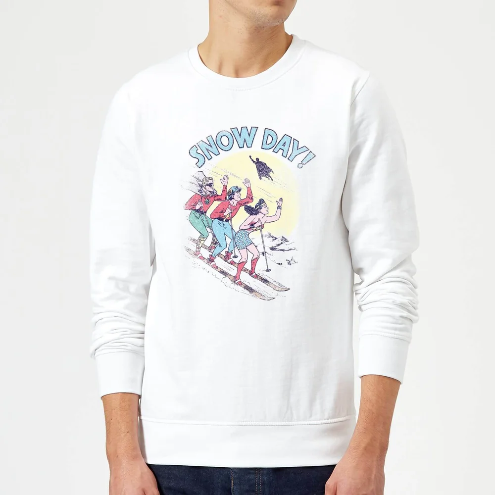 DC Snow Day! Christmas Jumper - White - S Image 1