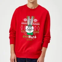 Looney Tunes Bugs Bunny Knit Christmas Jumper - Red - undefined undefined