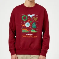 National Lampoon Griswold Christmas Starter Pack Christmas Jumper - Burgundy - undefined undefined