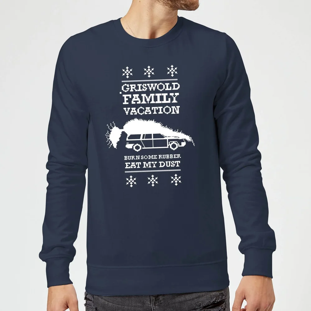 National Lampoon Griswold Vacation Ugly Knit Christmas Jumper - Navy - S Image 1