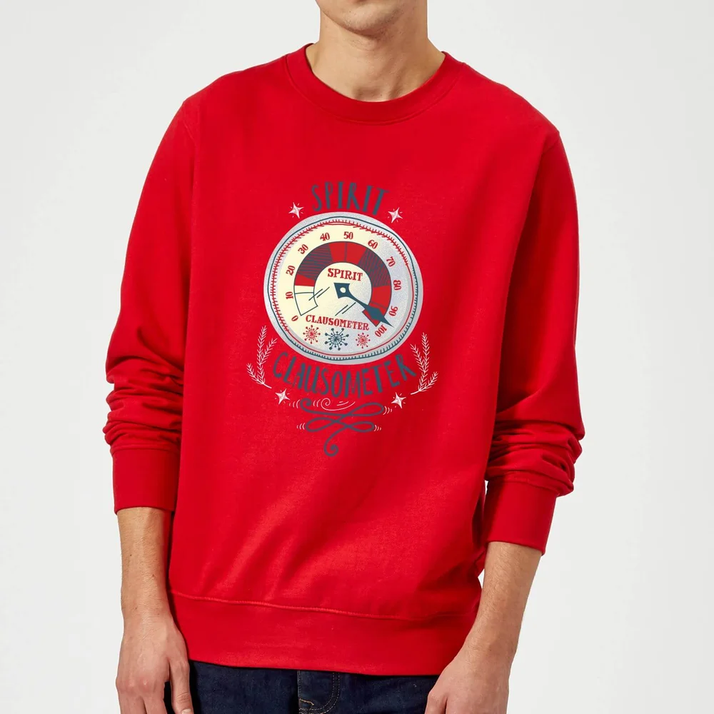 Elf Clausometer Christmas Jumper - Red - S Image 1