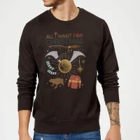 Harry Potter All I Want Christmas Jumper - Black - undefined undefined