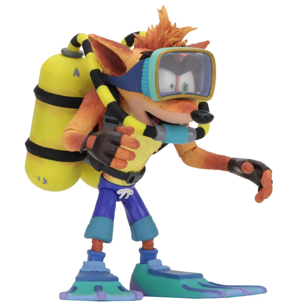 NECA Crash Bandicoot - 7" Action Figure - Deluxe Scuba Crash Image 1