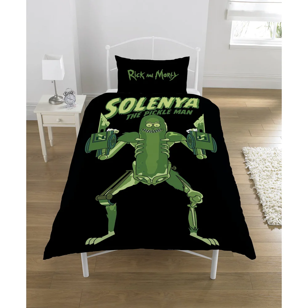 Rick & Morty Pickle Rick Duvet Set - Single - Multi Image 1