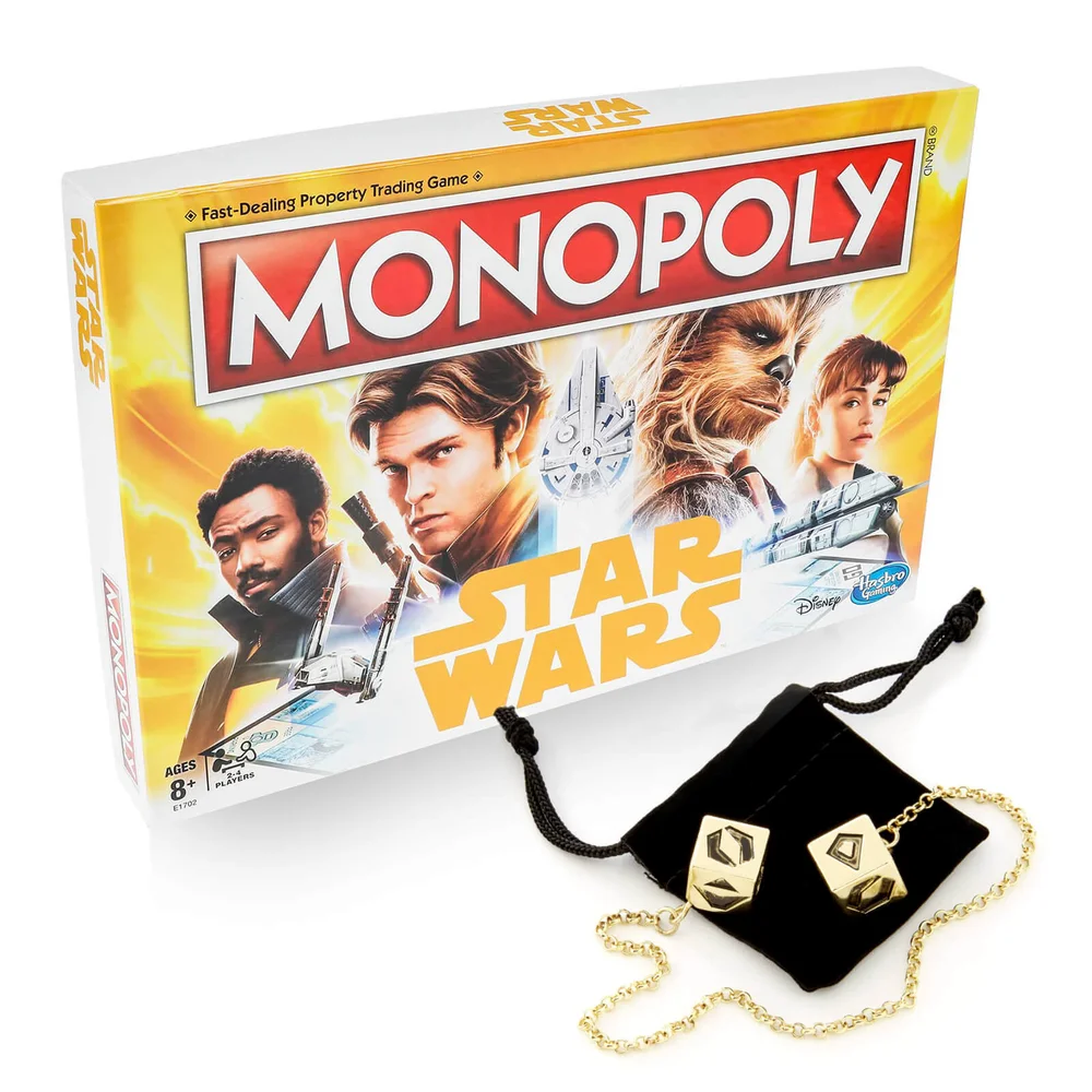 Star Wars Limited Edition Han Solo Collectable Lucky Dice & Solo Monopoly Bundle Image 1