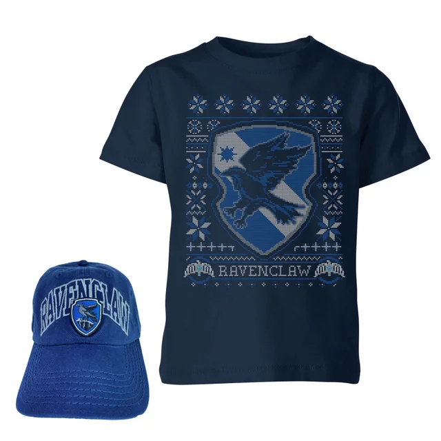Harry Potter Ravenclaw T-Shirt and Cap Bundle - Navy